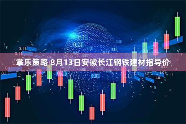 掌乐策略 8月13日安徽长江钢铁建材指导价